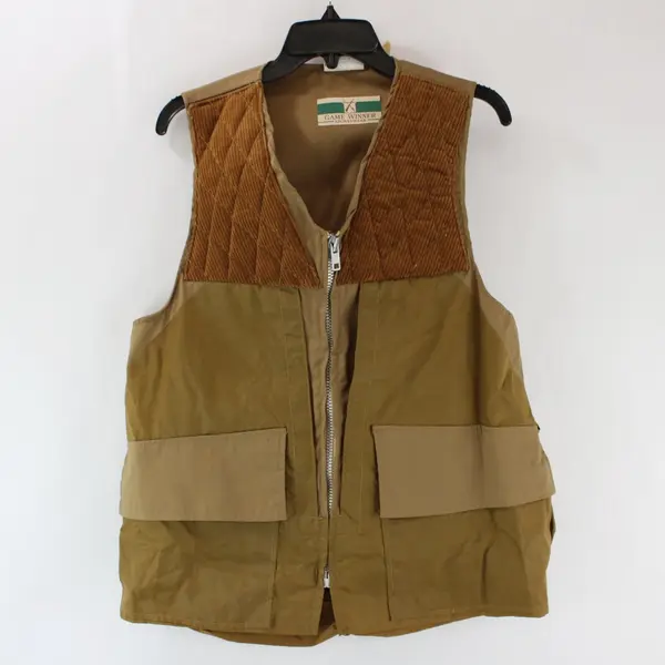 Game Winner Sportswear Men's Small Tan Zip-Up Vest