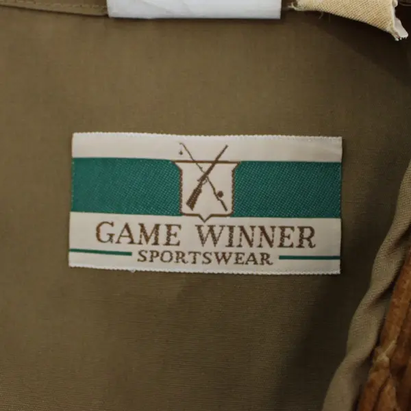 Game Winner Sportswear Men's Small Tan Zip-Up Vest