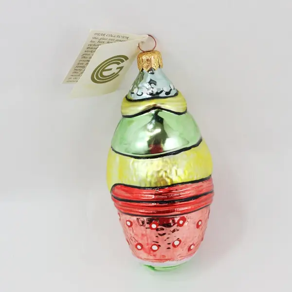 Mia & Calik Mouth Blown Hand Painted Glass Ornament Ali Baba Thieves 4.75" Tall 