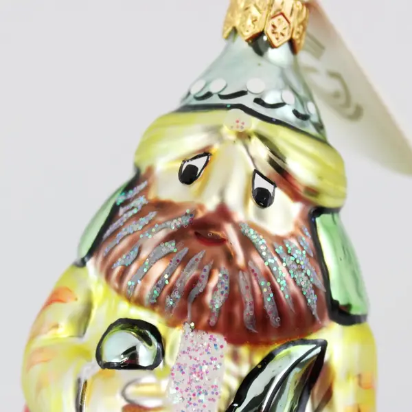 Mia & Calik Mouth Blown Hand Painted Glass Ornament Ali Baba Thieves 4.75" Tall 