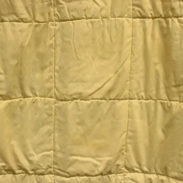 Handmade Yellow Floral Patchwork Quilted Baby Blanket 34x44 Flawed Frayed Lace