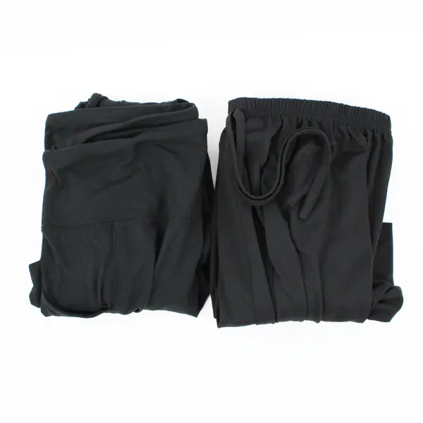 Lot of 2 Women's XL Black Athletic Pants Leggings Joggers