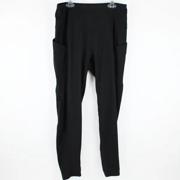 Lot of 2 Women's XL Black Athletic Pants Leggings Joggers