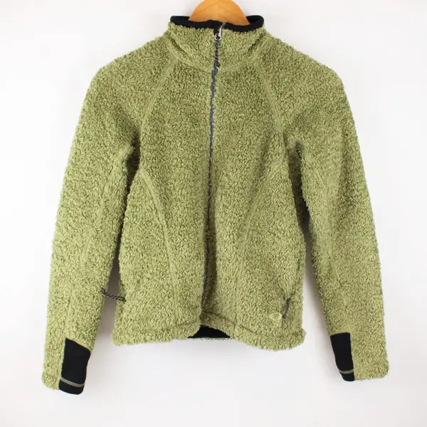 Mountain Hardwear Women's Fuzzy Zip Mock Neck Sweater Green XS