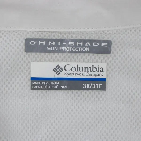 Columbia Omni-Shade Women's 3X White Short Sleeve Button-Up Shirt