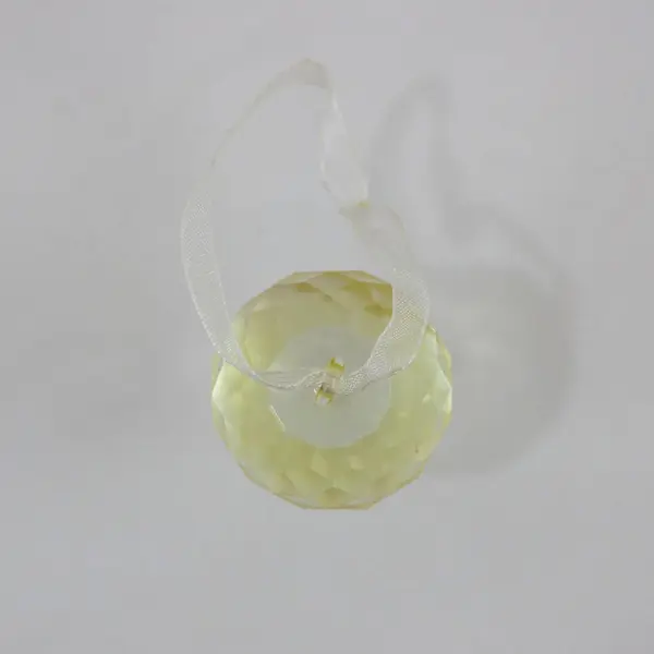 Swarovski Crystal Faceted Wine Glass Ornament Frosted Stem 2.75" Tall Good