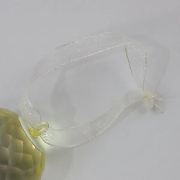 Swarovski Crystal Faceted Wine Glass Ornament Frosted Stem 2.75" Tall Good
