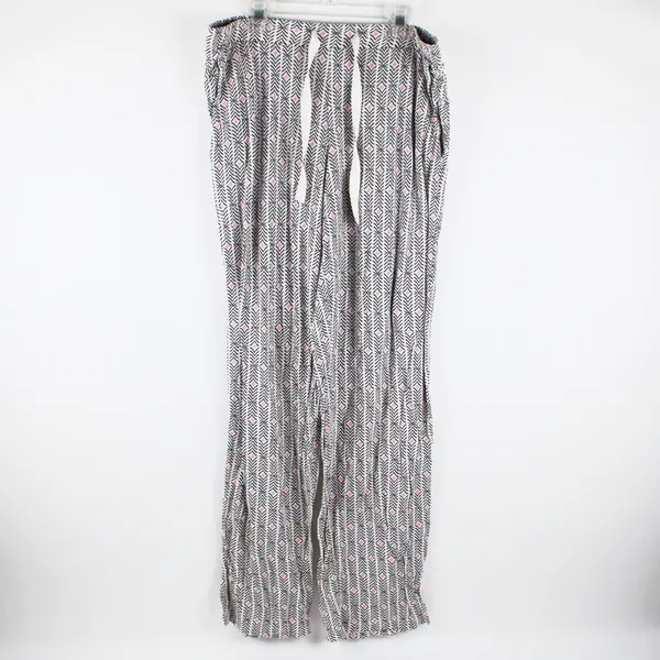 Schiesser Mix Relax Women's Pajama Pants XL Pink Gray White Pattern