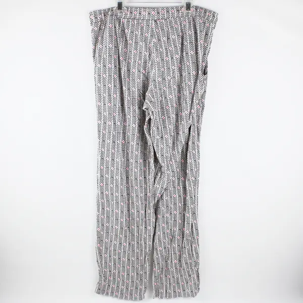 Schiesser Mix Relax Women's Pajama Pants XL Pink Gray White Pattern