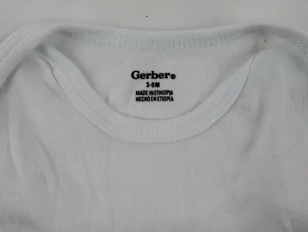 Gerber Baby White Short Sleeve Bodysuit Onesie 3-6mo