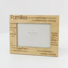 95 Lasercraft Wooden Engraved Family Photo Frame 5x7 Landscape Desktop