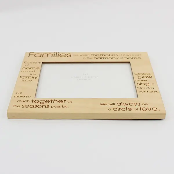 95 Lasercraft Wooden Engraved Family Photo Frame 5x7 Landscape Desktop