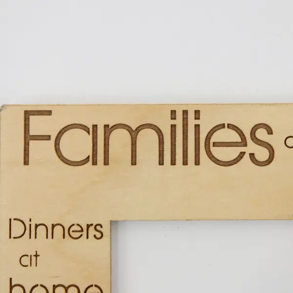 95 Lasercraft Wooden Engraved Family Photo Frame 5x7 Landscape Desktop
