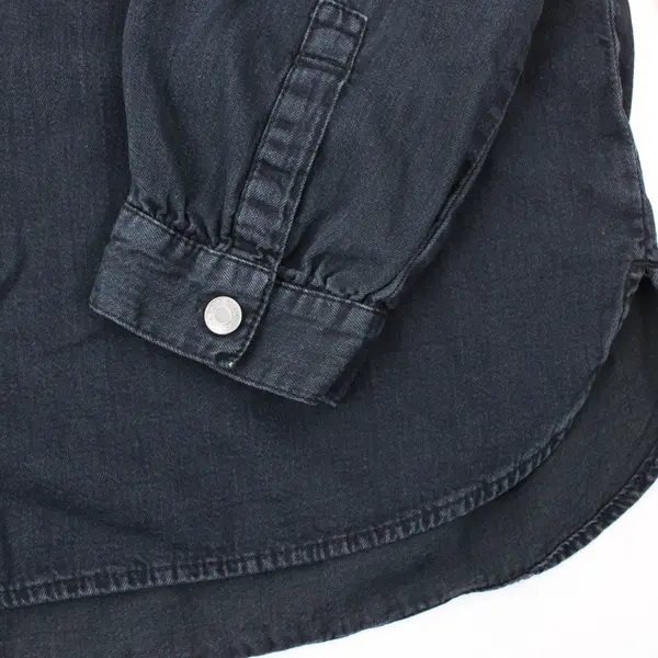 Gap Women's Denim Popover Tunic Shirt Small Dark Blue Wash