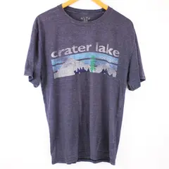Blue 84 Crater Lake Oregon Dark Blue Space Dye T-Shirt Large