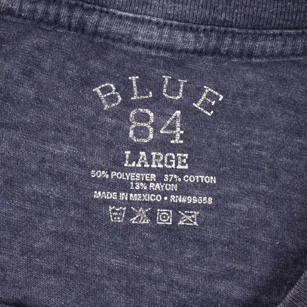 Blue 84 Crater Lake Oregon Dark Blue Space Dye T-Shirt Large
