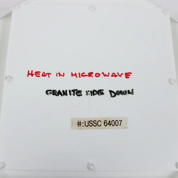 It's Hot USSC 64007 Microwaveable Granite Warming Tray 10.5 x 8.5 White
