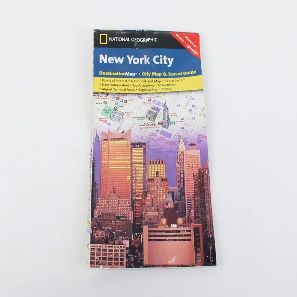 National Geographic New York City DestinationMap Fold-Out Travel Guide Map