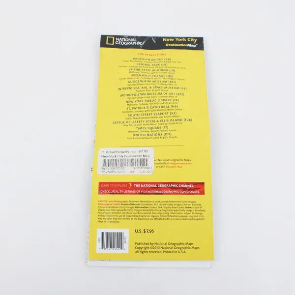 National Geographic New York City DestinationMap Fold-Out Travel Guide Map