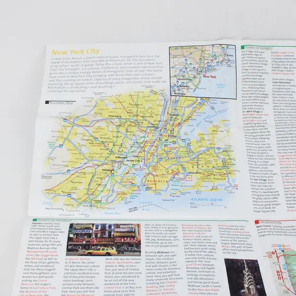 National Geographic New York City DestinationMap Fold-Out Travel Guide Map