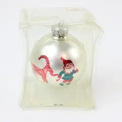 Bronner's Santa Claus Reindeer Glass Ball Christmas Ornament Display Box