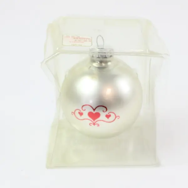 Bronner's Santa Claus Reindeer Glass Ball Christmas Ornament Display Box