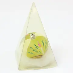 Hand-Painted Flamingo Floral Christmas Ornament Ball Display Box