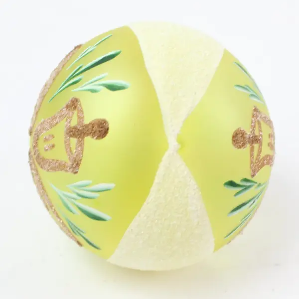 Hand-Painted Flamingo Floral Christmas Ornament Ball Display Box