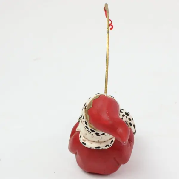 Christmas Ornament Fishing Santa Claus Figurine Spotted Outfit Rod