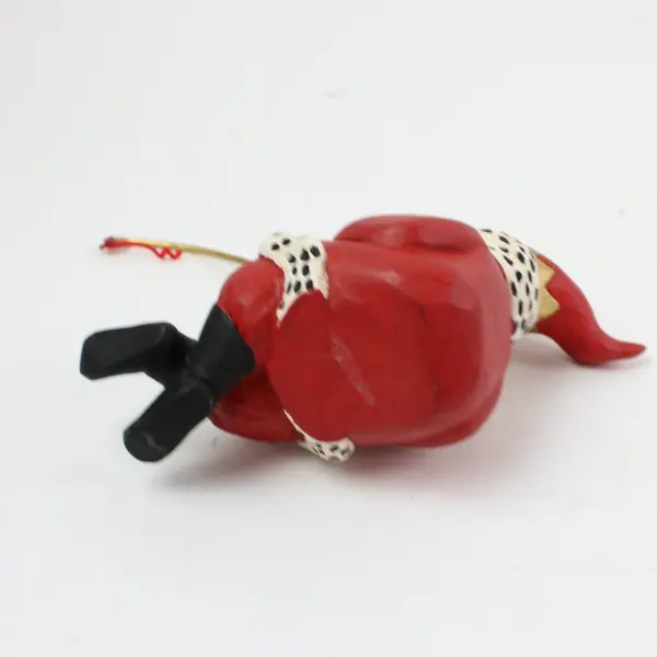 Christmas Ornament Fishing Santa Claus Figurine Spotted Outfit Rod