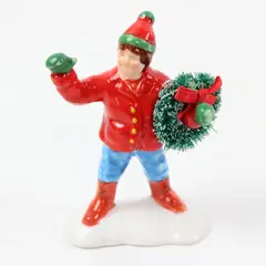 Department 56 Snow Village Elf Carrying Wreath Christmas Figurine