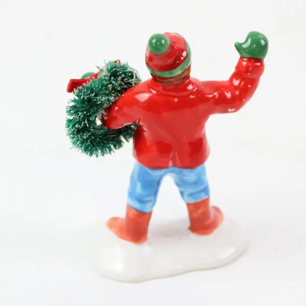 Department 56 Snow Village Elf Carrying Wreath Christmas Figurine