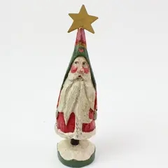 House Of Hatten Santa Christmas Star Figurine 10.5" Paint Wear