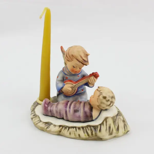 Goebel Hummel 24/I Lullaby Angel Mandolin Cradle Candle Holder 