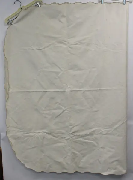 Cream Textured Round Tablecloth 60 Inch Neutral Woven Fabric