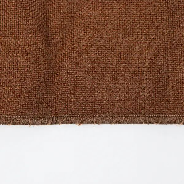 Brown Tan Woven Throw Blanket 19x19 Fringed Rustic Texture