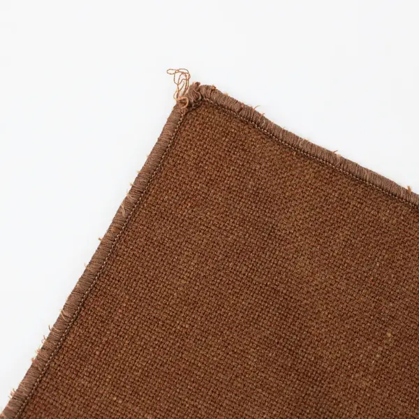 Brown Tan Woven Throw Blanket 19x19 Fringed Rustic Texture