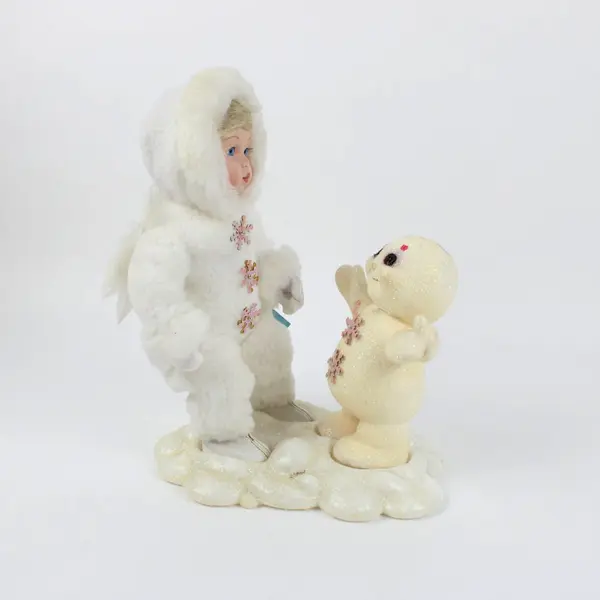 Ashton-Drake Snowbabies Beneath the Mistletoe Figurine Titus Tomescu 96501-HT