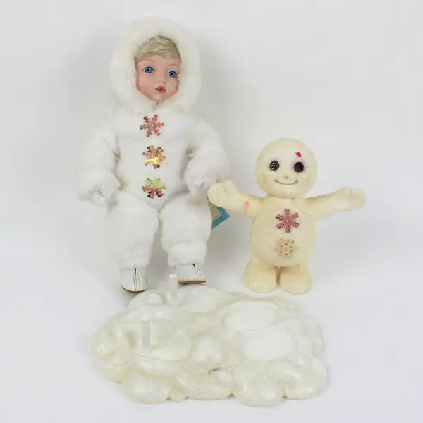 Ashton-Drake Snowbabies Beneath the Mistletoe Figurine Titus Tomescu 96501-HT