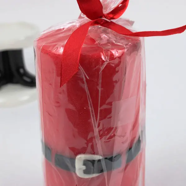 Department 56 Santa Candle Holder Red Black White New With Tags