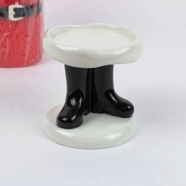 Department 56 Santa Candle Holder Red Black White New With Tags