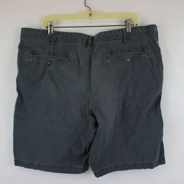 George Men's Flat Front Cotton Shorts Dark Gray Size 40