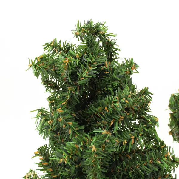 Lot of 3 Mini Artificial Christmas Trees Burlap Base Tabletop Decor
