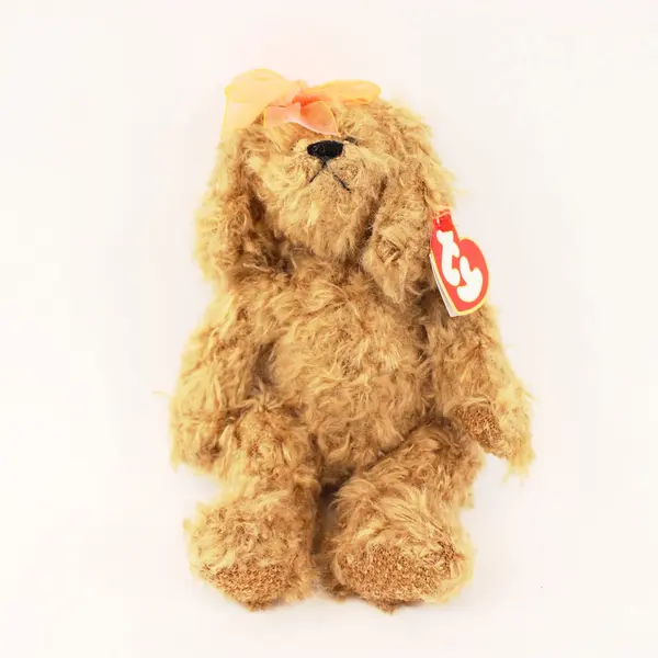 Ty Attic Treasures Cassandra Dog Plush w/ Bow 8" Vintage 2000 w/Tag