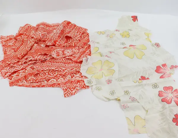 2.3 Lb Tropical Nautical Fabric Scraps Lot Quilting Sewing Crafts