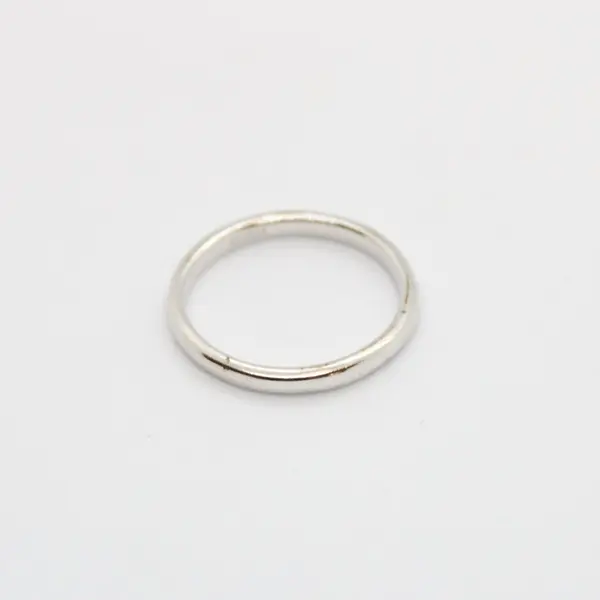 Lot of 2 CZ925 Simple Rings Size 8.5 Pre-Owned