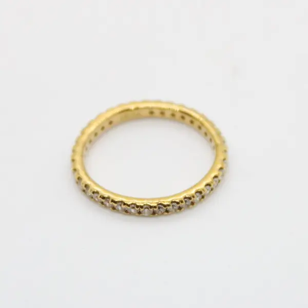 Lot of 2 CZ925 Simple Rings Size 8.5 Pre-Owned
