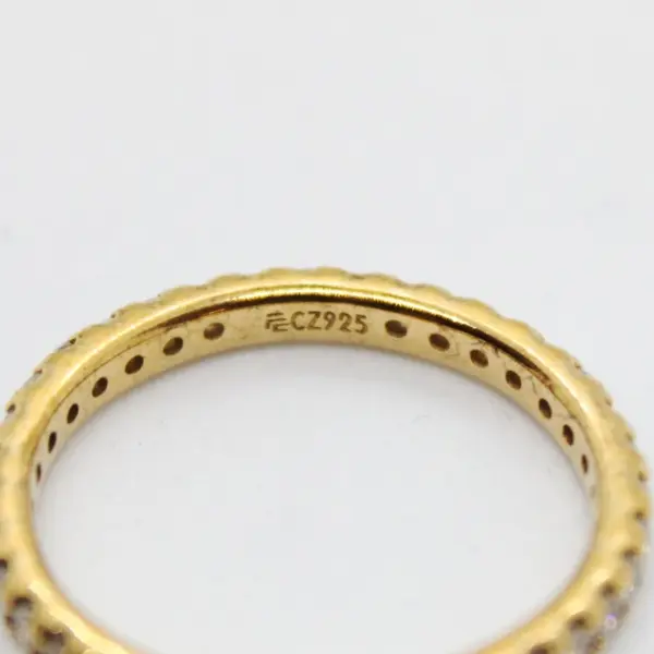 Lot of 2 CZ925 Simple Rings Size 8.5 Pre-Owned