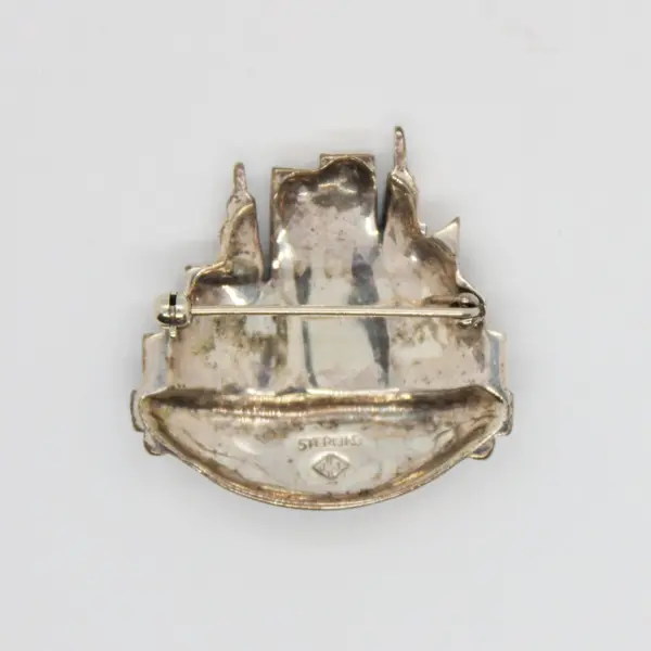 Judith Jack Sterling Silver Marcasite New York City Brooch Pin