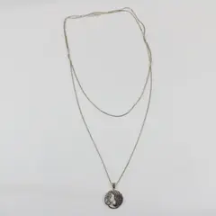 JAI 925 Sterling Silver Crane Chrysanthemum Pendant Necklace 70 Inch Chain